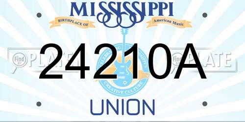 24210A Mississippi License Plate