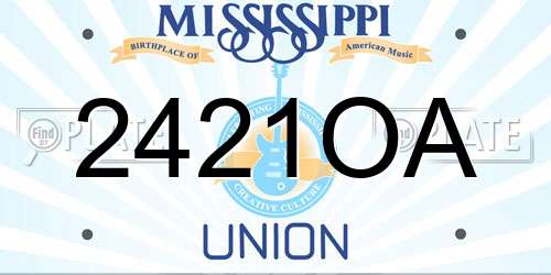 2421OA Mississippi License Plate