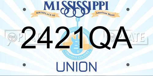 2421QA Mississippi License Plate
