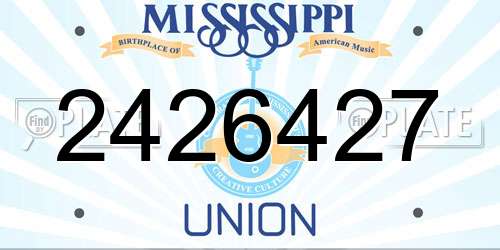 2426427 Mississippi License Plate