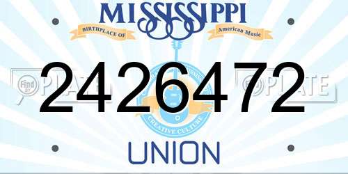 2426472 Mississippi License Plate