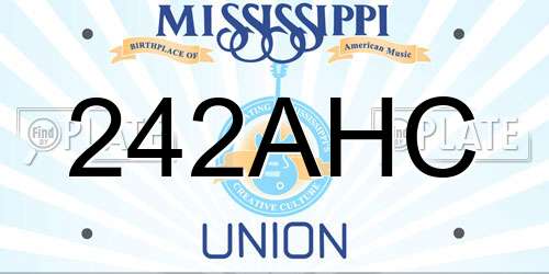 242AHC Mississippi License Plate