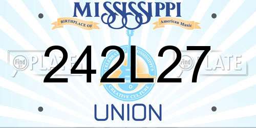 242L27 Mississippi License Plate