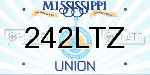 242LTZ Mississippi License Plate