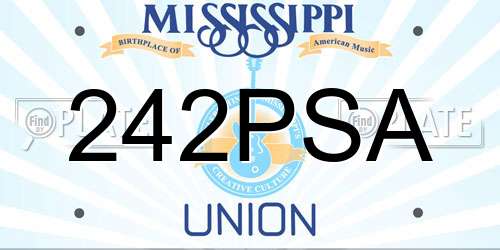 242PSA Mississippi License Plate