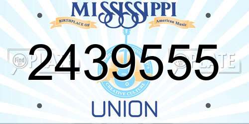 2439555 Mississippi License Plate