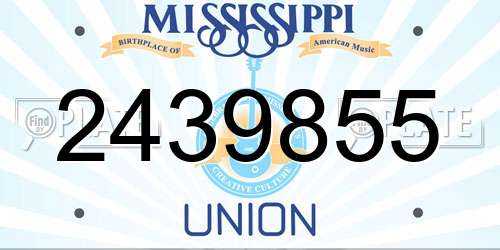 2439855 Mississippi License Plate