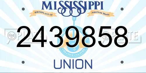 2439858 Mississippi License Plate