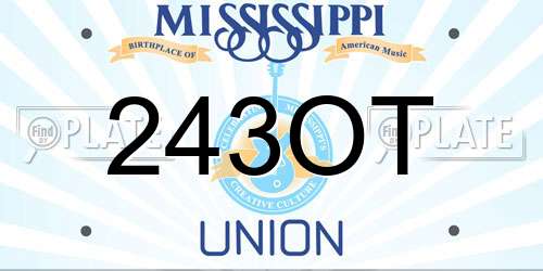 243OT Mississippi License Plate