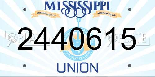 2440615 Mississippi License Plate