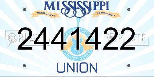 2441422 Mississippi License Plate