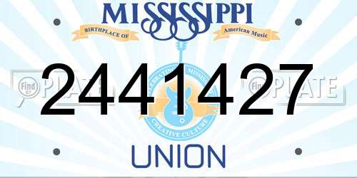 2441427 Mississippi License Plate