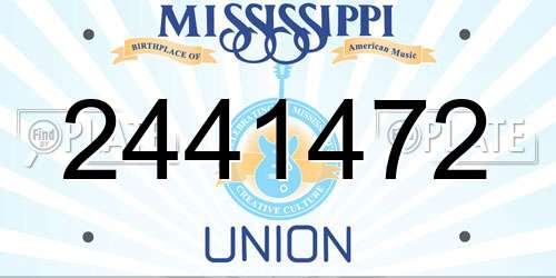 2441472 Mississippi License Plate