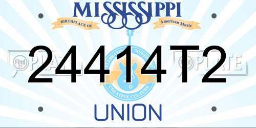 24414T2 Mississippi License Plate