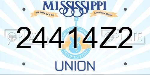 24414Z2 Mississippi License Plate