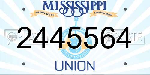 2445564 Mississippi License Plate