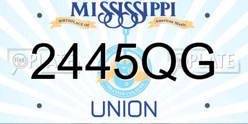 2445QG Mississippi License Plate