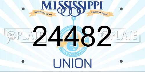 24482 Mississippi License Plate