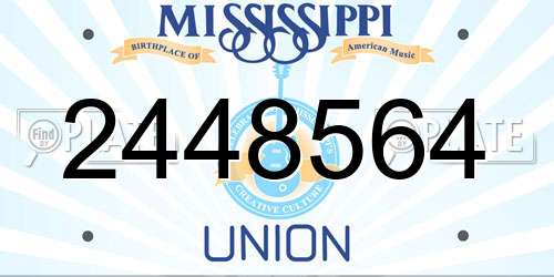 2448564 Mississippi License Plate