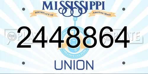 2448864 Mississippi License Plate