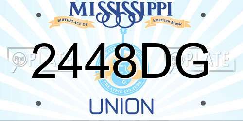 2448DG Mississippi License Plate