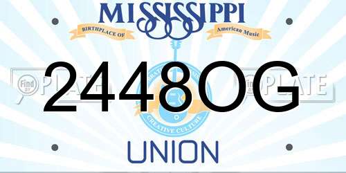2448OG Mississippi License Plate