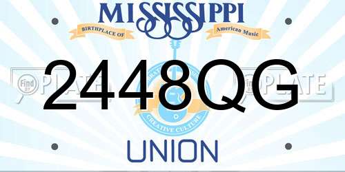 2448QG Mississippi License Plate