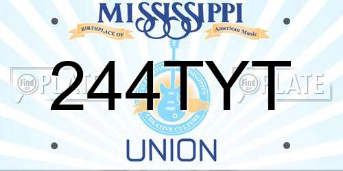 244TYT Mississippi License Plate