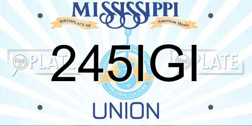 245IGI Mississippi License Plate