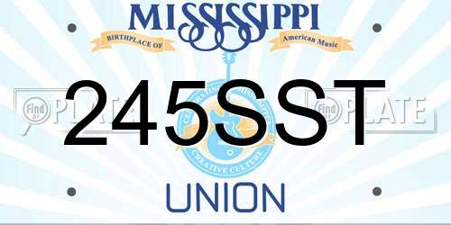 245SST Mississippi License Plate