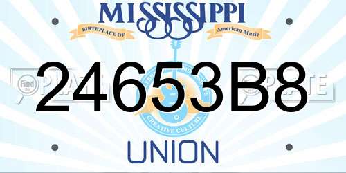 24653B8 Mississippi License Plate