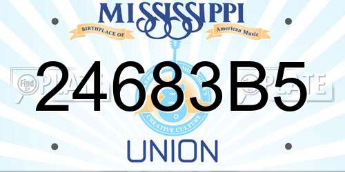 24683B5 Mississippi License Plate