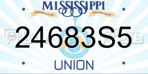 24683S5 Mississippi License Plate