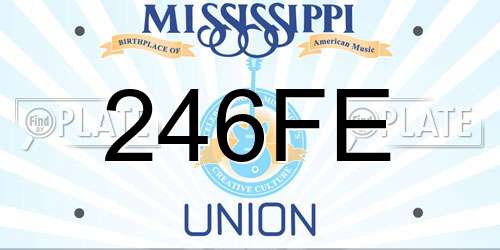 246FE Mississippi License Plate