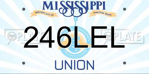 246LEL Mississippi License Plate