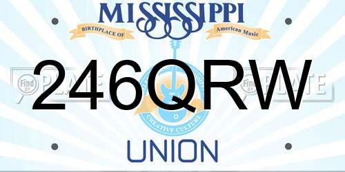 246QRW Mississippi License Plate