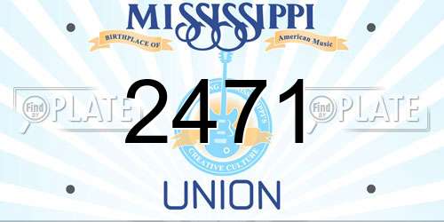 2471 Mississippi License Plate