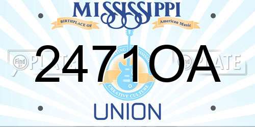 2471OA Mississippi License Plate
