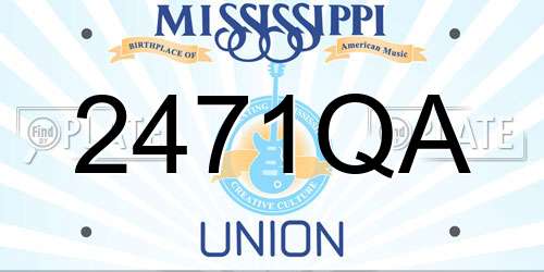 2471QA Mississippi License Plate