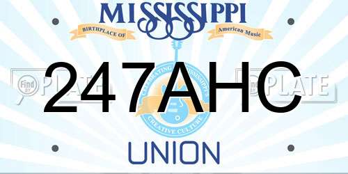 247AHC Mississippi License Plate