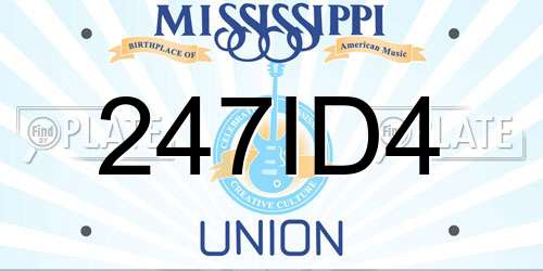 247ID4 Mississippi License Plate
