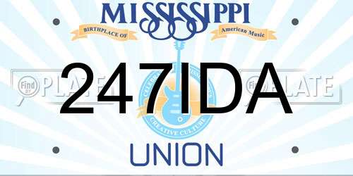 247IDA Mississippi License Plate