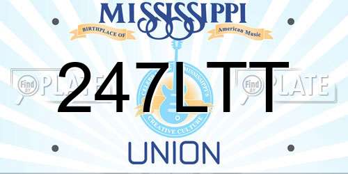 247LTT Mississippi License Plate