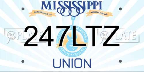 247LTZ Mississippi License Plate