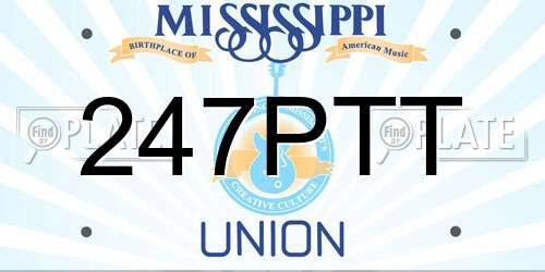 247PTT Mississippi License Plate