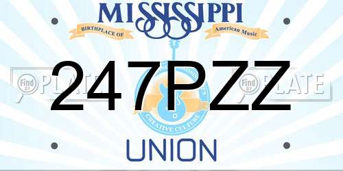 247PZZ Mississippi License Plate