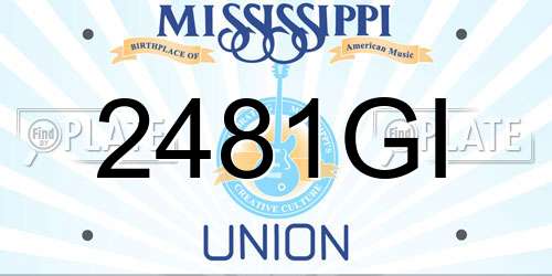 2481GI Mississippi License Plate