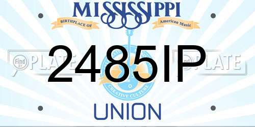 2485IP Mississippi License Plate