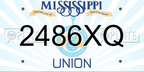 2486XQ Mississippi License Plate