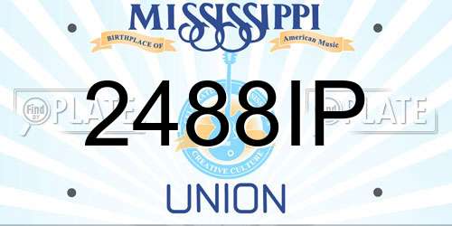 2488IP Mississippi License Plate